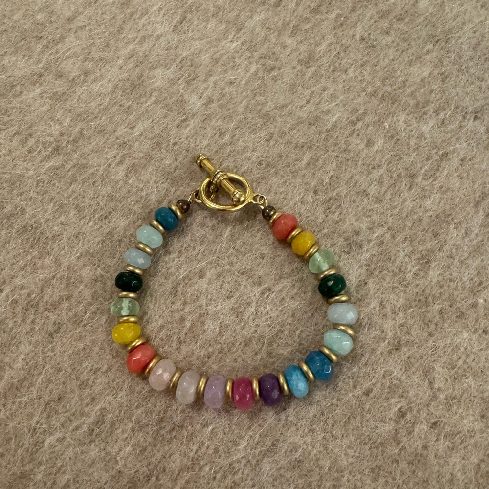 Brinker + Eliza Yellow and Green Beaded Bracelet